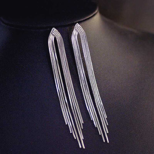Extra Long Tassel Earrings for Girls Women Birthday Gift Lovely Jewelry