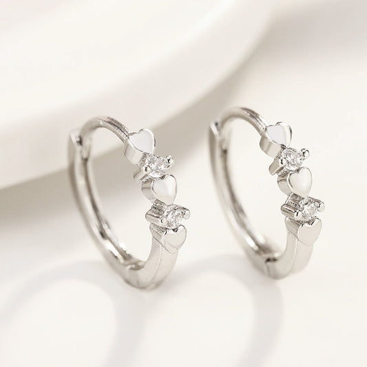 Heart Pattern Hoop Earrings Cute Summer Earring Jewelry Gift for Her