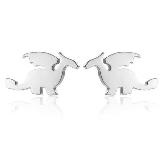 Dragon Stud Earrings Small Cute Earing Jewelry Stainless Steel Cartoon Studs Gifts Fashion Party Accessories