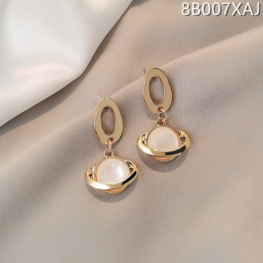 Faux Opal Planet Jewelry Stud Earrings Modern Fashion Women Earrings Piercing