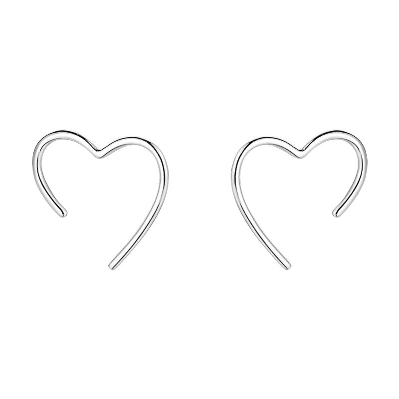 Heart-shaped Open Heart Stud Earrings Dangle Women Fashion Jewelry Jewellery