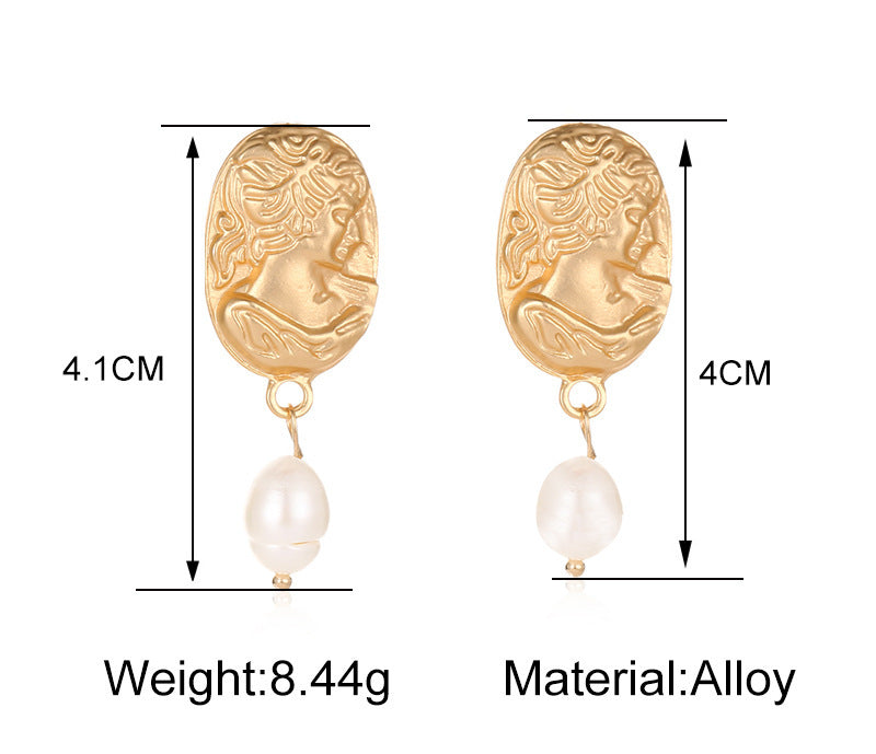 Ancient Textured Drop Earrings Cute Dangle Earrings Women Jewelry Gift for Her