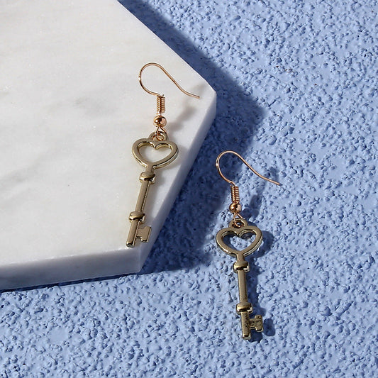 Key Pendant Jewelry Fashion Dangle Earrings for Girls Party Birthday Gift