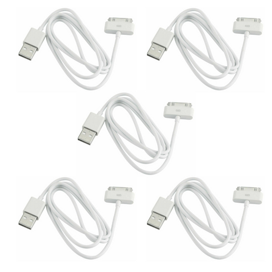 5 X 3ft 30-Pin To USB Charge Sync Cable Charger for iPhone 3G 4 4s ipod