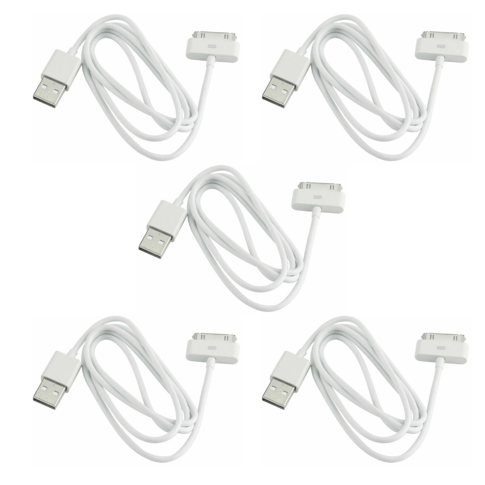 5pack 6FT 30 pin USB Charging Data Cable Cord for iPad 1/2/3 iPod Nano 1-6