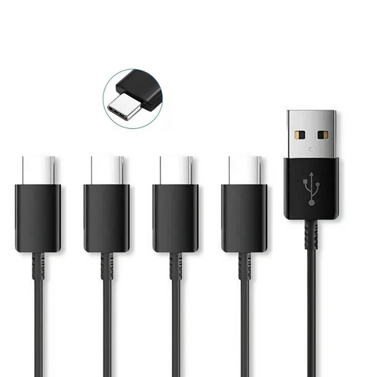 [4-Pack] 3FT USB C Cable USB A to Type C Charger Cord for Samsung Galaxy Note 20/10/10+/9/8,S20 S10 S9 S8 Plus S10E, USB A to USB C Charger Cord Type c Cable Black