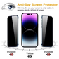 3pcs Qixxronics for iPhone 12 PRO Privacy Screen Protectors 9H Anty Spy Tempered Glass