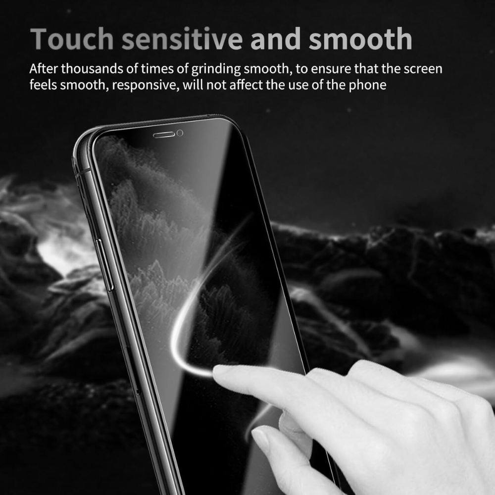 3-Pack Qixxronics Privacy Screen Protector for iPhone 12/12 Pro 6.1in Tempered Glass