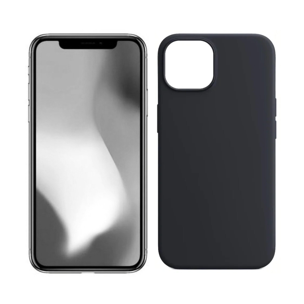 Qixxronics Black Silicone Phone Case Compatible with iPhone 12 Mini Drop Protection Shockproof