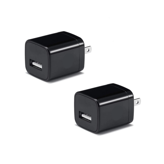 2-pack Black/White USB Wall Charger