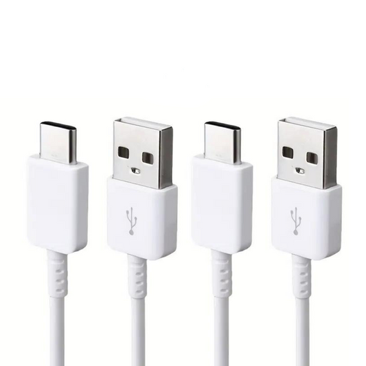 [2 Pack] USB Type C Cable 3.3ft Type C Charger Cord White USB C Cable Charge Compatible with Samsung Galaxy A10e A20 A50 A51 A71, S20 S10 S9 S8 Plus S10E, Note 20 10 9 8, Moto G7 G8