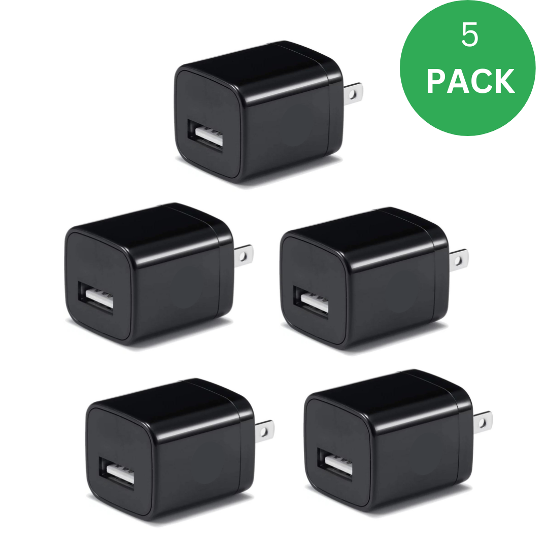 Black USB Wall Charger 1A/5V Travel Charger USB Charging Plug AC Power Adapter