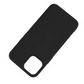 Qixxronics for iPhone 12 Mini Silicone Case Shock-Absorbent Slim Protective Phone Cover (Black)