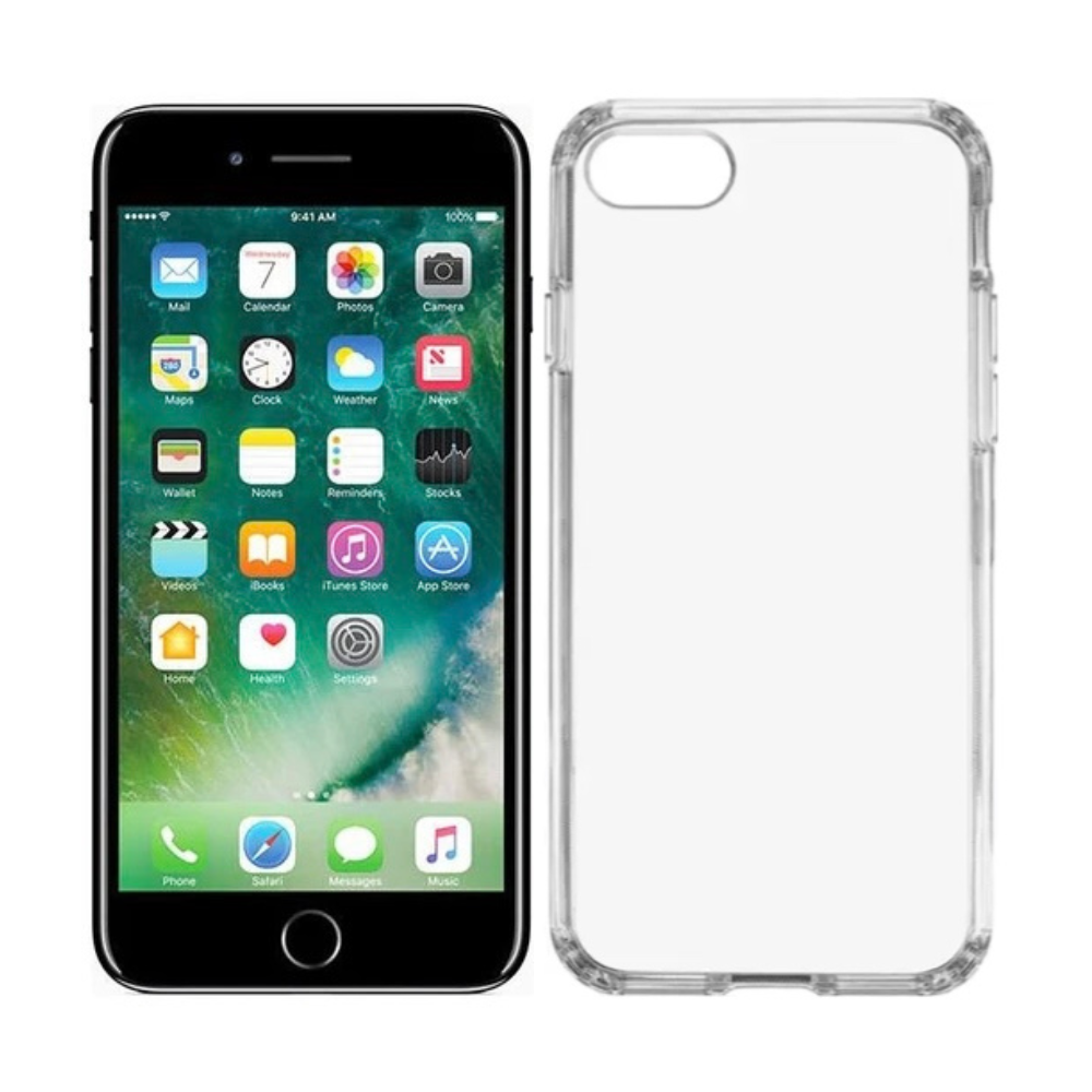 Qixxronics for iPhone SE2 / iPhone SE3 Clear Case Shockproof Phone Case