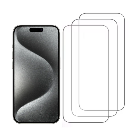 3pack Qixxronics Tempered Glass Screen Protector for iPhone 15 Case-Friendly HD Clear Glass Film Protector Cover for iPhone