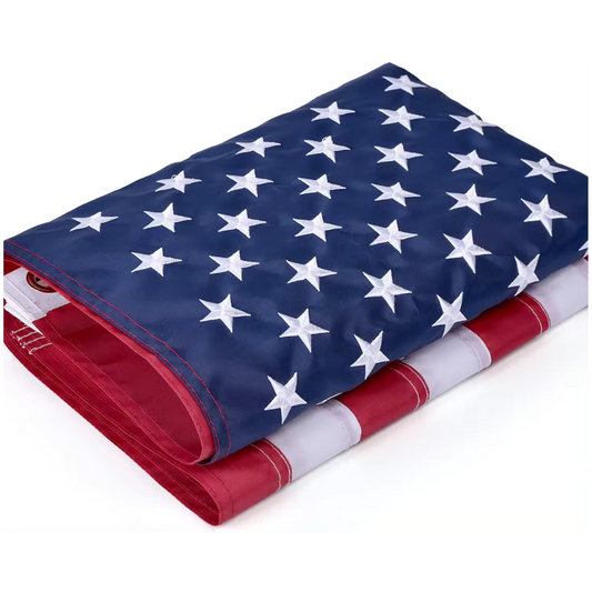 American Flag 3x5 FT Outdoor USA Heavy duty US Flags with Embroidered Stars, Sewn Stripes and Brass Grommets 3x5 Feet Strong Long Lasting USA Flag Wall Decoration Holiday Decor