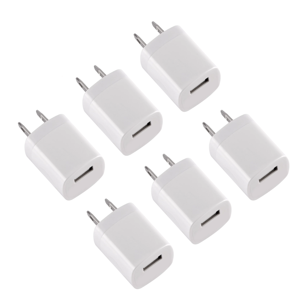 6-Pack USB Charger Cube, Wall Charger Plug, 6-Pack USB Adapter Power Plug Charging Station Box Base Replacement for iPhone 11 Pro Max/X/8/7, iPad, Samsung Phones and More USB Wall Charging Block