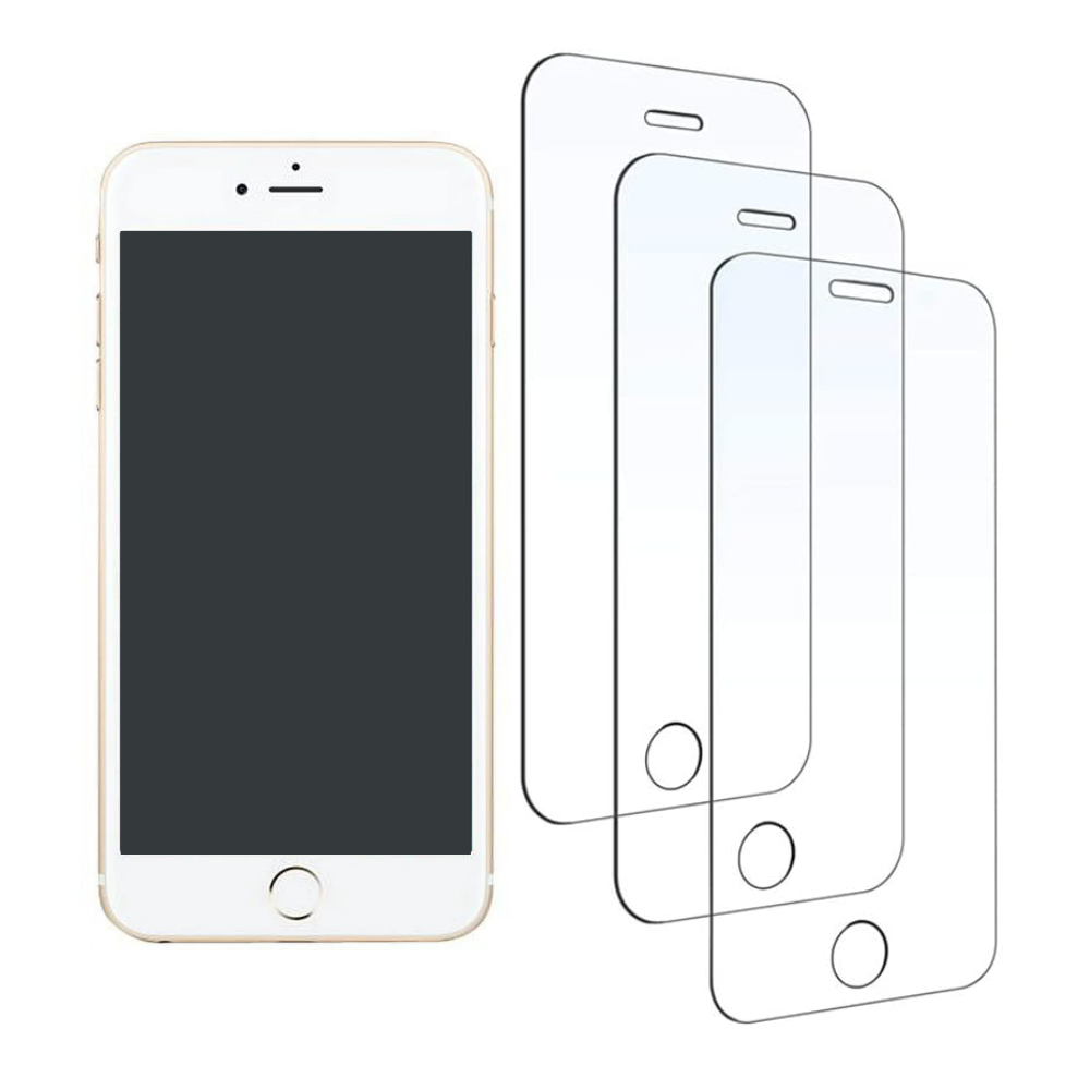 3pcs Qixxronics Tempered Glass Screen Protector for iPhone 8 plus/ 7 plus/ 6s plus/ 6 plus Case-Friendly HD Clear Glass Film Protector Cover for iPhone