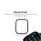 3x Qixxronics Clear Case Full Cover for Apple Watch Series Ultra 2 Case [49mm] with Built-in Clear Tempered Glass Screen Protector
