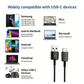 2x Usb-C Charging Data Cable For Samsung Galaxy Tab A 10.1 2019