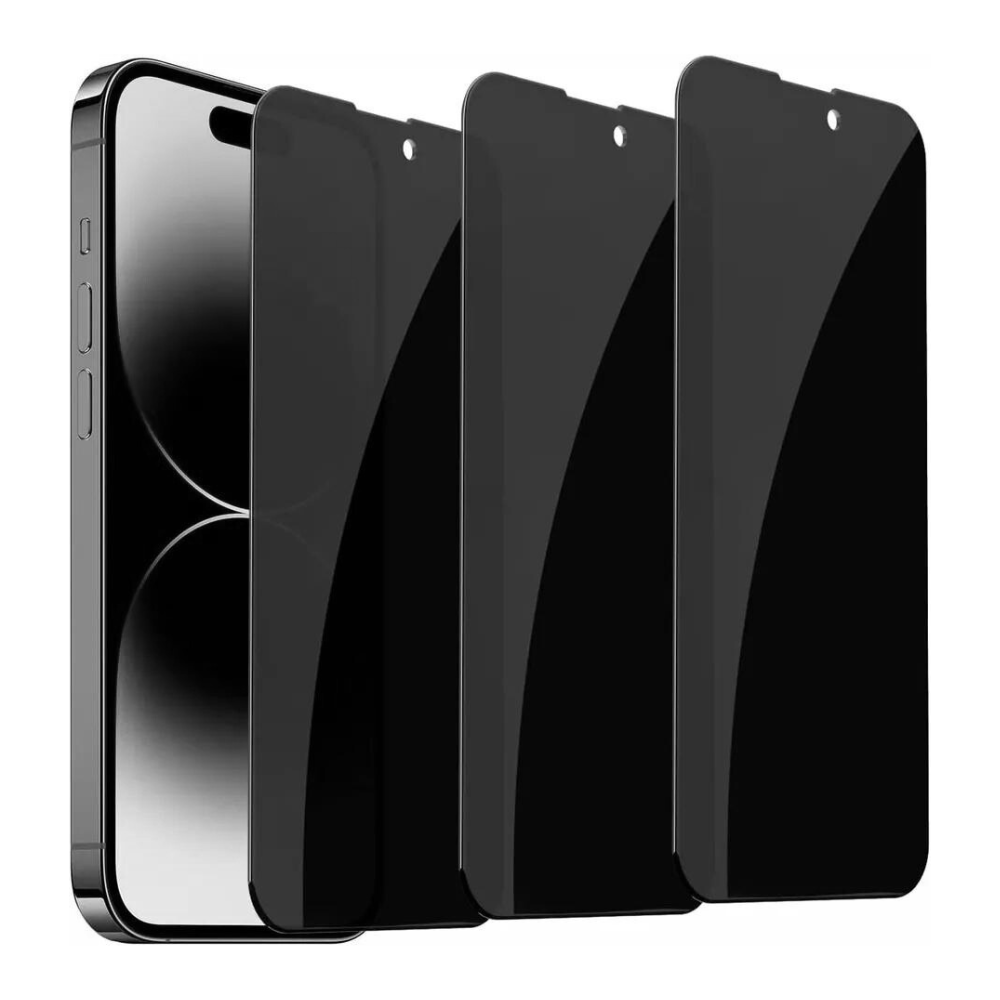 3-Pack Qixxronics Privacy Screen Protector for iPhone 14