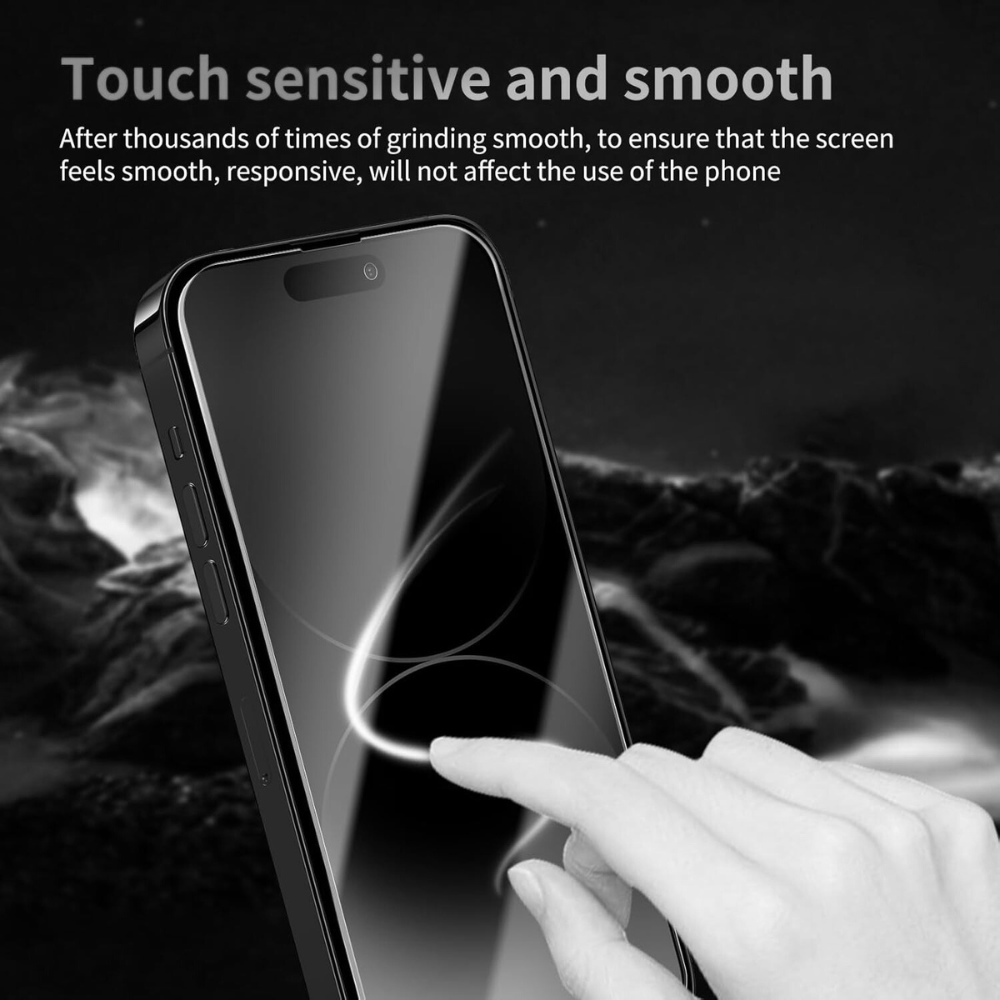 3x Qixxronics for Screen Protector for iPhone 14 Plus Privacy Screen Protector 9H Glass Protector