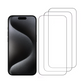 [3-Pack] Qixxronics Glass For iPhone 15 Pro Max Tempered Glass iPhone 15 Pro Max Screen Protector HD Phone Film iPhone 15 Pro Max Case-Friendly HD Clear Glass Film Protector Cover for iPhone