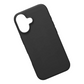 Qixxronics for iPhone 16 Silicone Case Shock-Absorbent Slim Protective Phone Cover (Black)