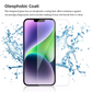 3x Qixxronics Tempered Glass iPhone 14 Plus Screen Protector Case-Friendly HD Clear Glass Film Protector Cover for iPhone