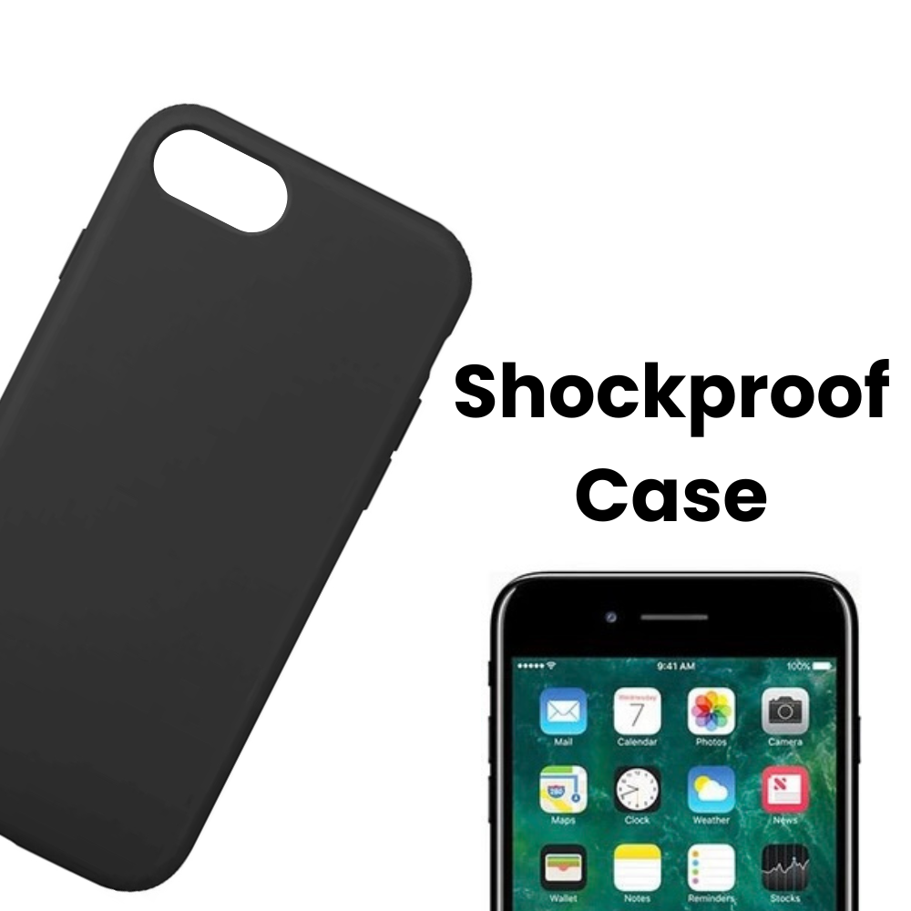 Qixxronics Black Silicone Phone Case Compatible with iPhone 6 plus / iPhone 6S Plus Drop Protection