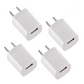 4x USB Power Adapter Wall Charger