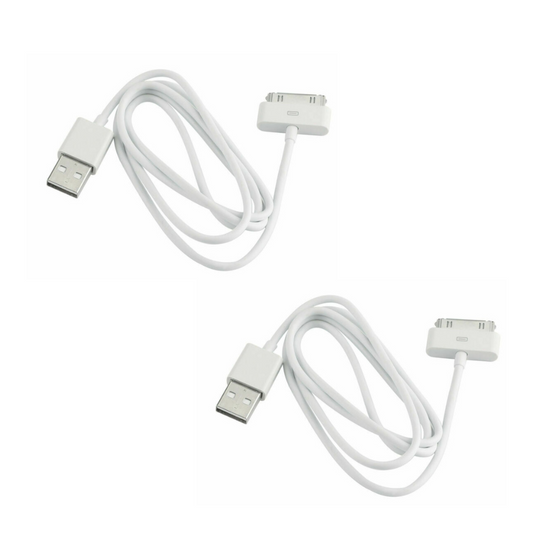 30 Pin Charger Cord iPhone 4s Cable, 3FT 30-Pin USB Sync and Charging Data Cable for iPhone 4/4S/3G/3GS, iPad 1/2/3, and iPod- 3FT Pack of 2