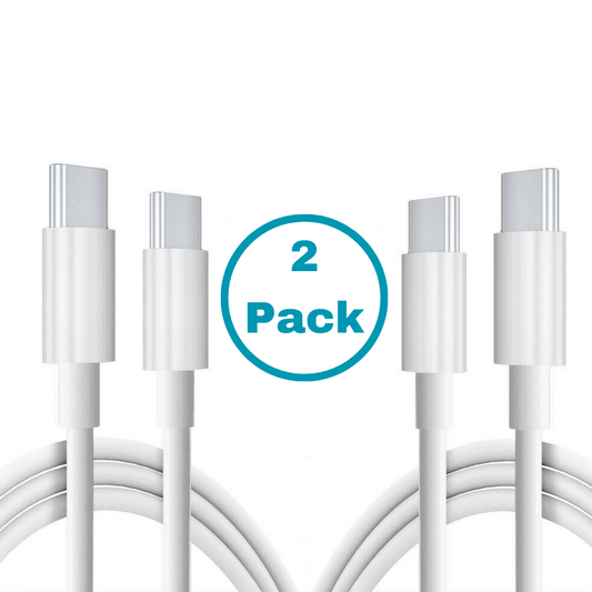 (2 PACK) USB C to USB C Charger Cable 6FT, 2-Pack Type C iPhone 15 Fast Charging Cable 6FT Compatible with MacBook Pro, iPad Pro Air, iPhone 15/15 Plus/15 Pro Max, Galaxy S23+/S23 Ultra
