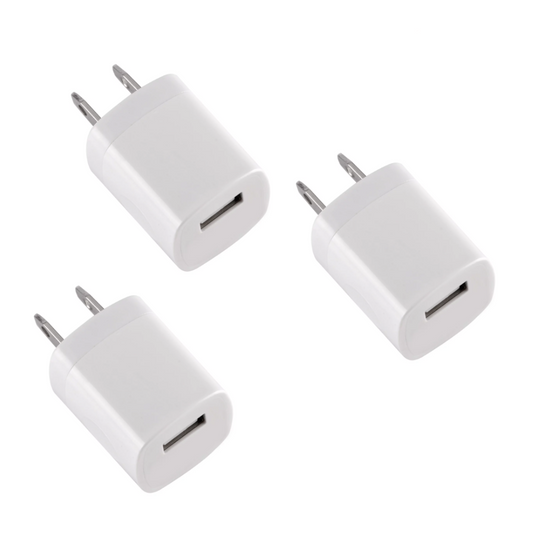 3x USB Wall Charger, Charger Power Adapter, USB Port Quick Charger Plug Cube for iPhone 7/6S/6S Plus/6 Plus/6/5S/5, Samsung Galaxy S7/S6/S5 Edge, LG, HTC, Huawei, Moto, Kindle and More (White)