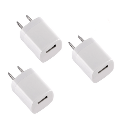 3-PACK USB Wall Charger