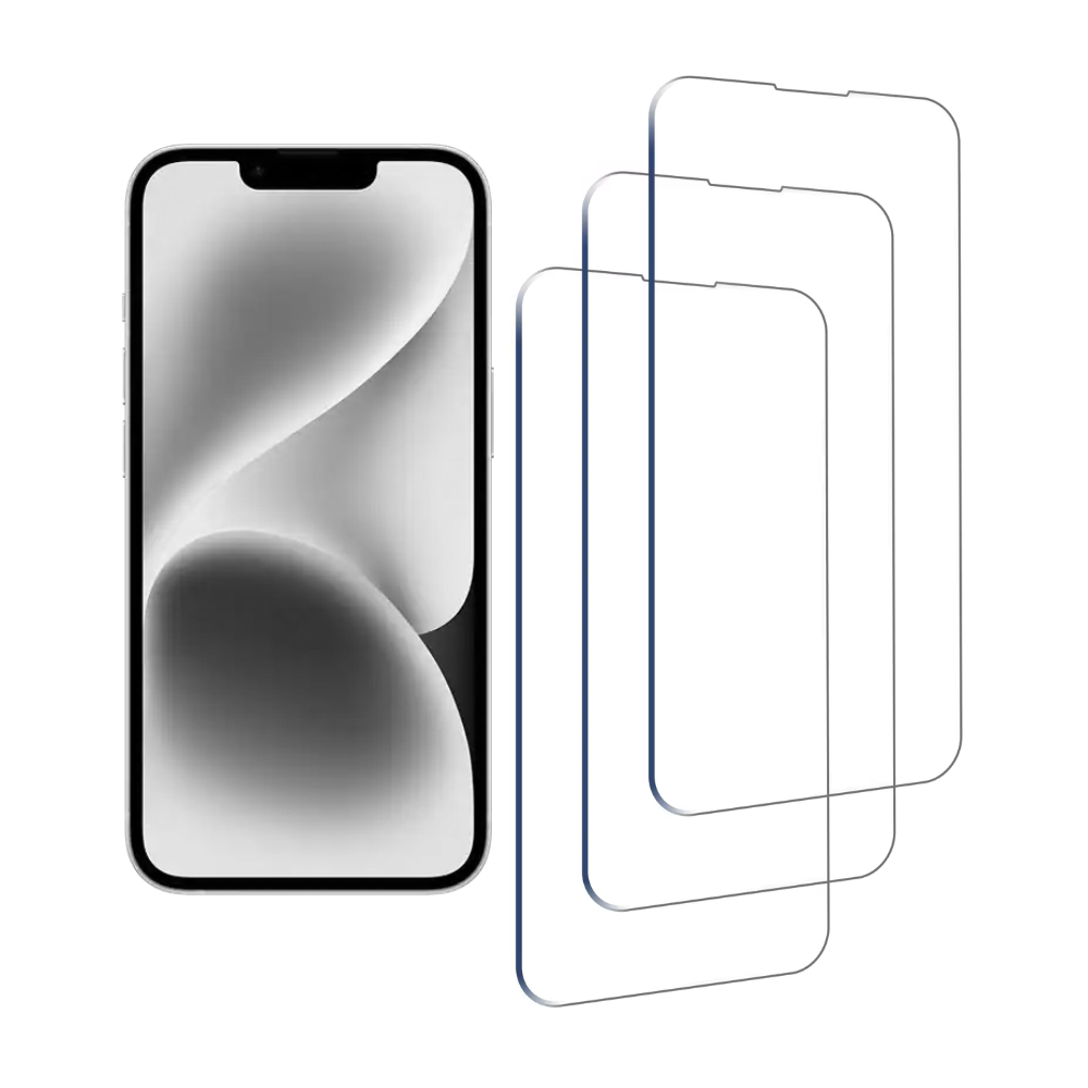 [3-Pack] Qixxronics Phone 14 Plus & iPhone 13 Pro Max Tempered Glass Screen Protector (6.7", 2021) Case-Friendly HD Clear Glass Film Protector Cover for iPhone