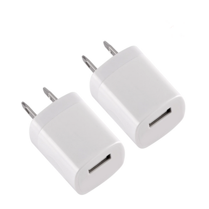 2-pack USB Wall Charger 1A/5V Charger Adapter