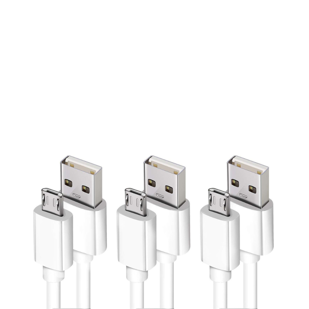 3-Pack 3FT Android Charger Cable Fast Charge, USB to Micro USB Cable White ,3 Pack 3FT Micro USB Cable USB Micro Cable for Samsung Charger Cord Tablet Galaxy 7 S7 S6 Edge LG Phone