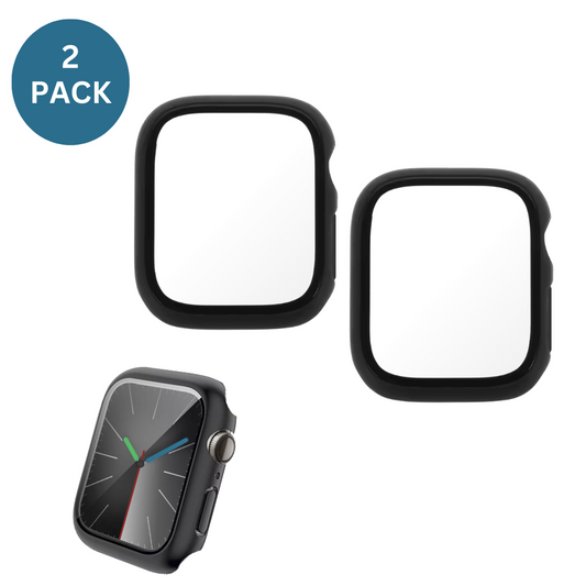 2PCS Qixxronics Case for Apple Watch Series 1 2 3 [38mm] Built-in Tempered Glass Screen Protector