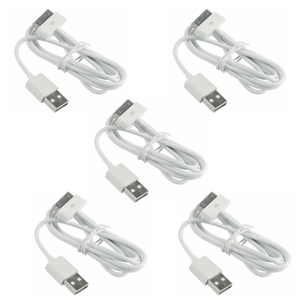 5pack 6FT 30 pin USB Charging Data Cable Cord for iPad 1/2/3 iPod Nano 1-6