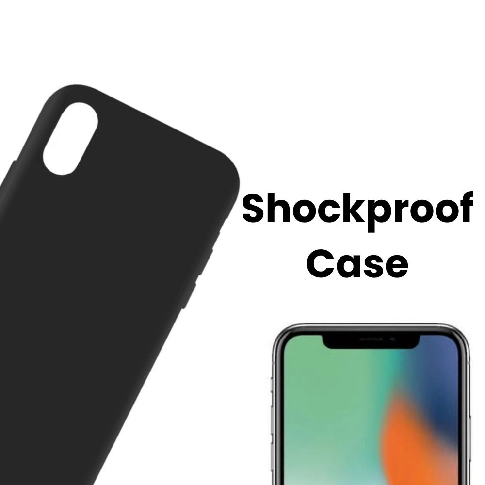 Qixxronics Black Silicone Phone Case Compatible with iPhone XR Drop Protection Shockproof