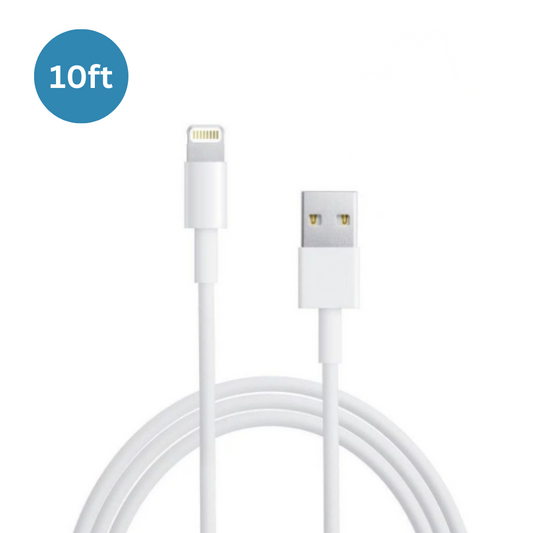 10ft iPhone Charger. Extra Long Lightning Cable 10 Foot Fast Charging Cord Compatible with Apple iPhone 13/12/12 Pro/11/Xs Max/Xr/X/8/7/6/6s Plus/SE/iPad (White)