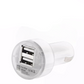 White Dual USB Car Charger Adapter Car USB Charger For iPhone Android Samsung kindle LG HTC Dual USB 2.1A Car Charger Adapter Cigarette Lighter DC Power Adapter