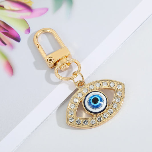 Evil Eye Pendant Keychain Bag CHarm For Women Men Vintage Hamsa Hand Zircon