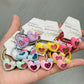 14 Styles 2Pcs/Set Girls Shining Crown Heart Rubber Elastic Hair Bands Children