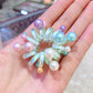 Telephone Wire Line Hair Tie Ring Colorful Ball Spiral Shape Clear Color Rubber