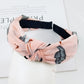 48 Styles Women Elegant Top Knot Headband Print Dot Hairbands Girls Striped