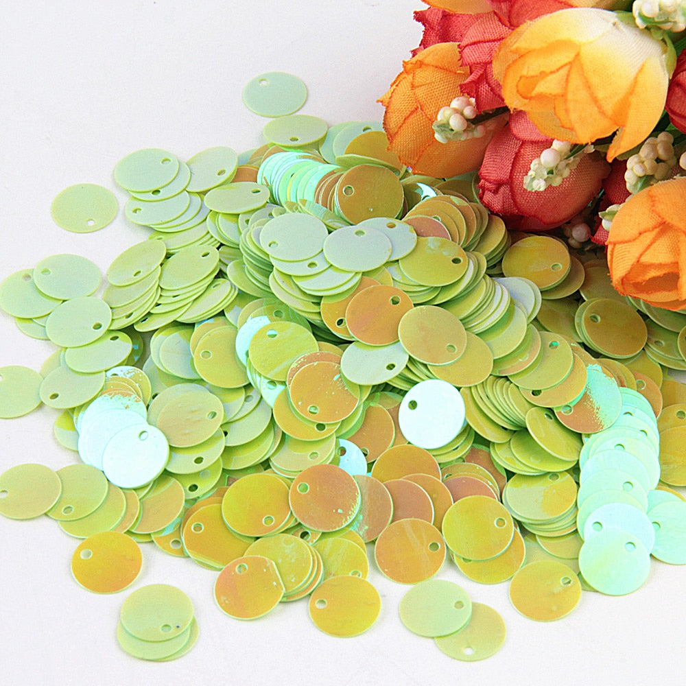 Paillette Sequin 10-30mm Large Flat Round Edge Hole Loose Sequins for Carfs Kids