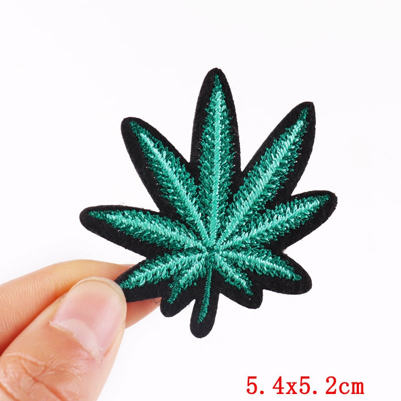 Hemp Seed Leaf Cartoon Patches Clothing Sticker Patch Decal Embroidery Badges