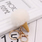 11 Styles Ice Cream Keychain Soft Artificial Rex Rabbit Hair Ball Keyring Pom